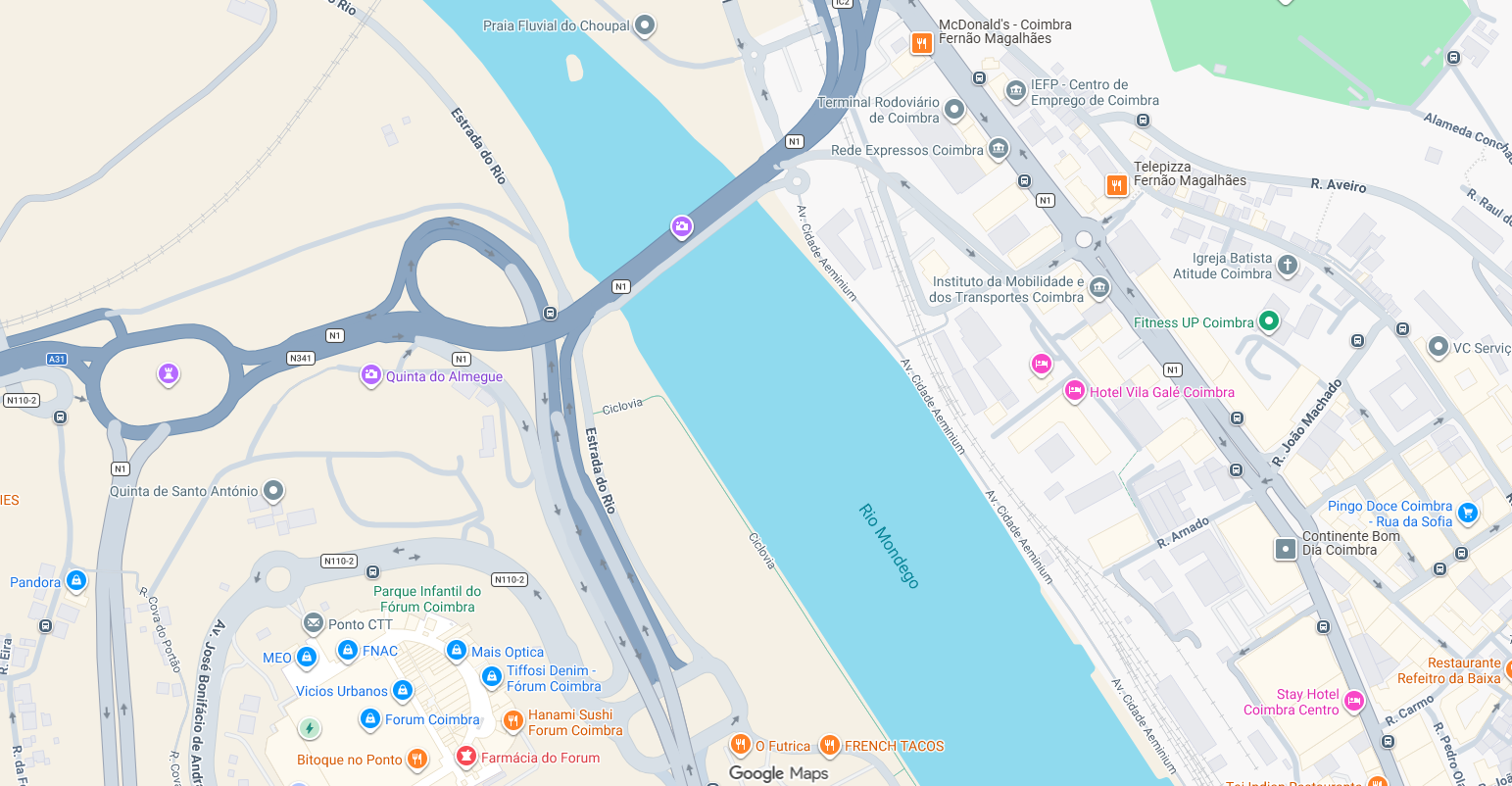 Localização Hotel Vila Galé Coimbra